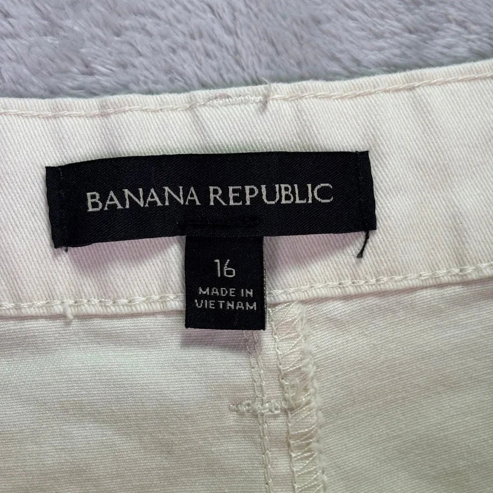 New Banana Republic‎ Women Shorts Sz 16 Tan Pleat Front High Rise Stretch Cotton